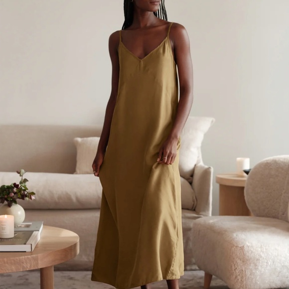Jenni Kayne Rio Slip Dress in Bronze - Picture 1 of 7